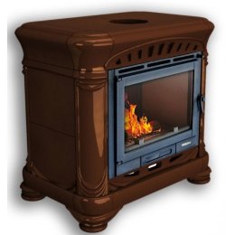 Каминная облицовка КимрПечь Модерн центральная Шоколад